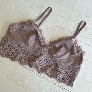 AERIE size M bralette lilac body lace EUC
